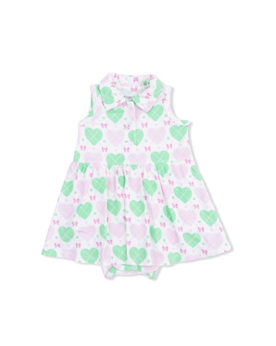 Angel Dear Heart Argyle Polo Tennis Dress W/Cartwheel Short 5303