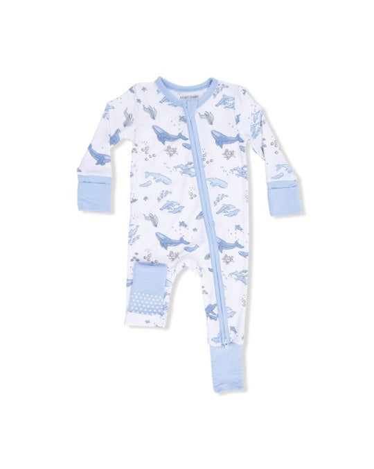 Angel Dear Watercolor Blue Whales Convertible Romper 126-S26-WBW 5302