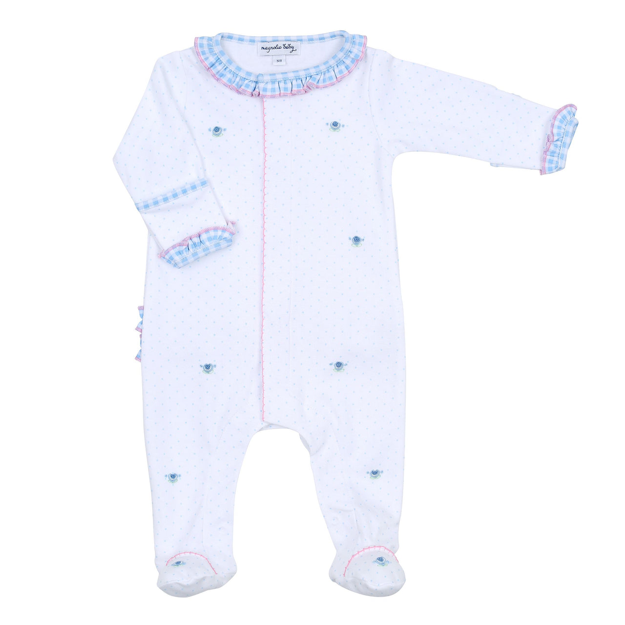 Magnolia Baby Anna's Classics Scattered Ruffle Footie 1313-410 5101