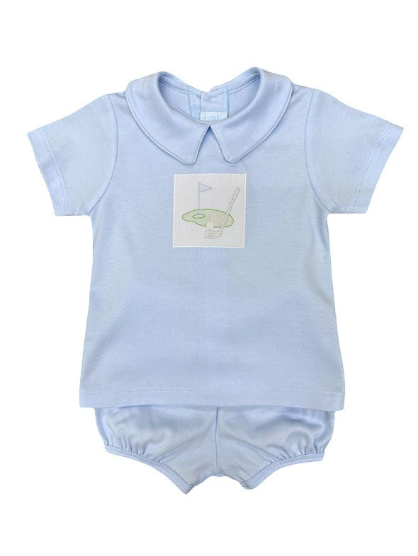 Auraluz 2 pc Knit Blue Golf Green 6830BB 5203