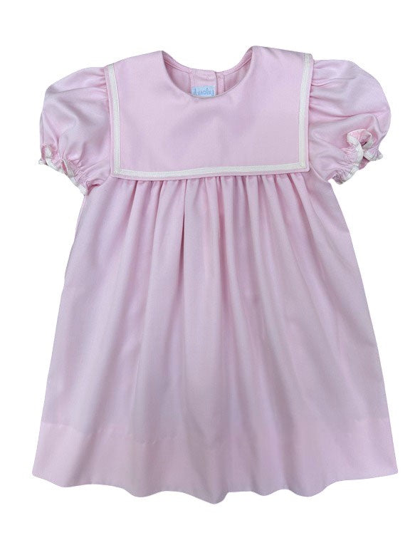 Auraluz Pink/White Pique Dress 7045GPW 5202