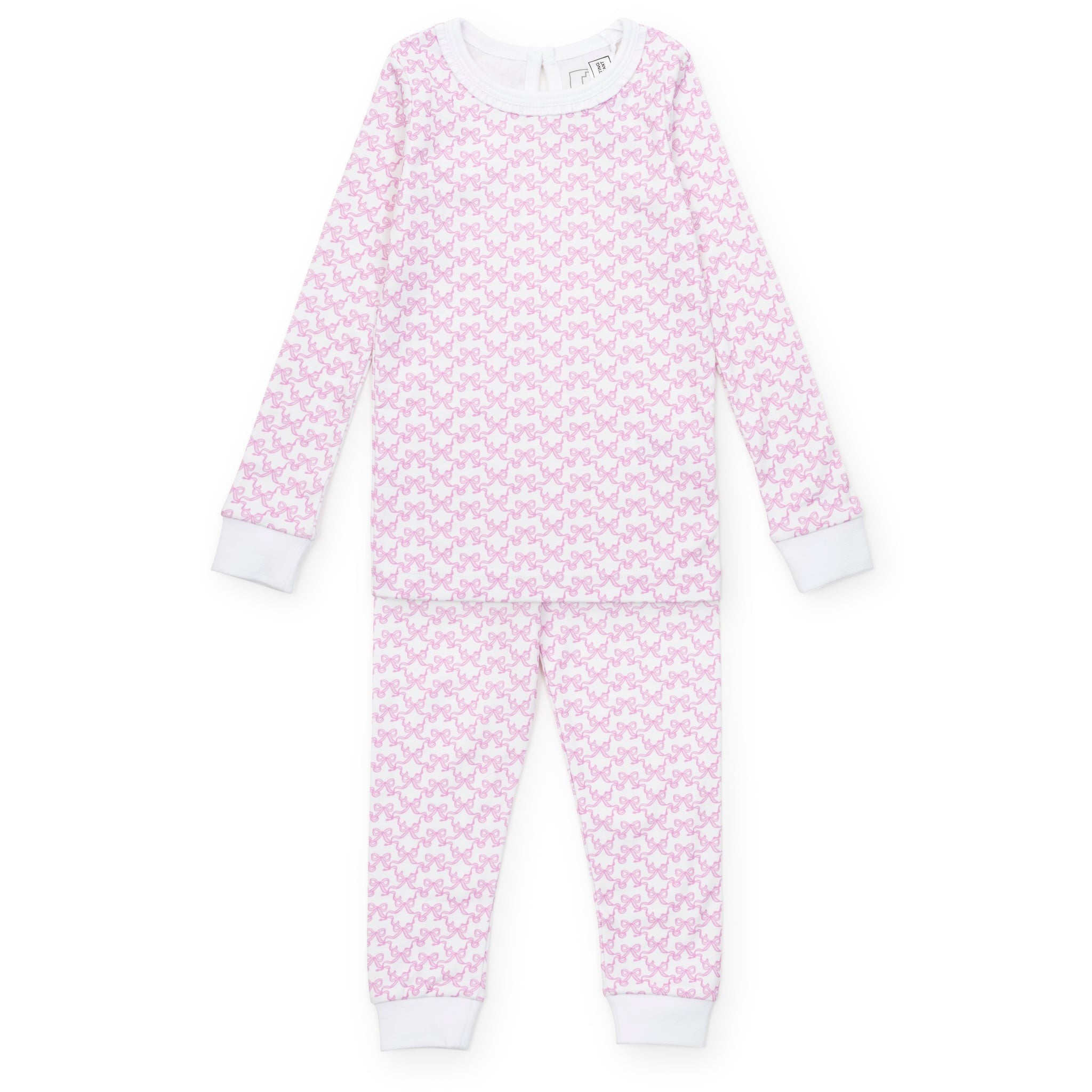 Lila & Hayes Ava Girls' Pajama Pant Set Pretty Pink Bows  5208