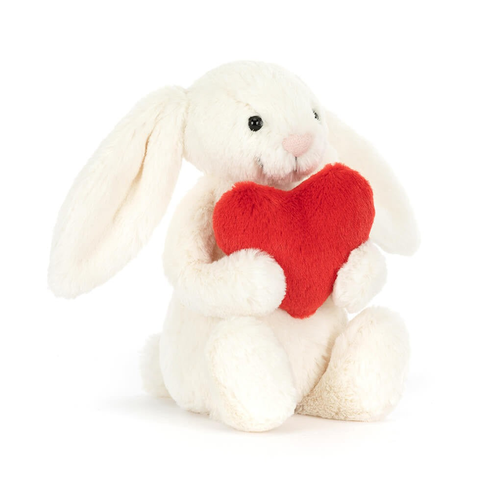 JellyCat Bashful Red Love Heart Bunny