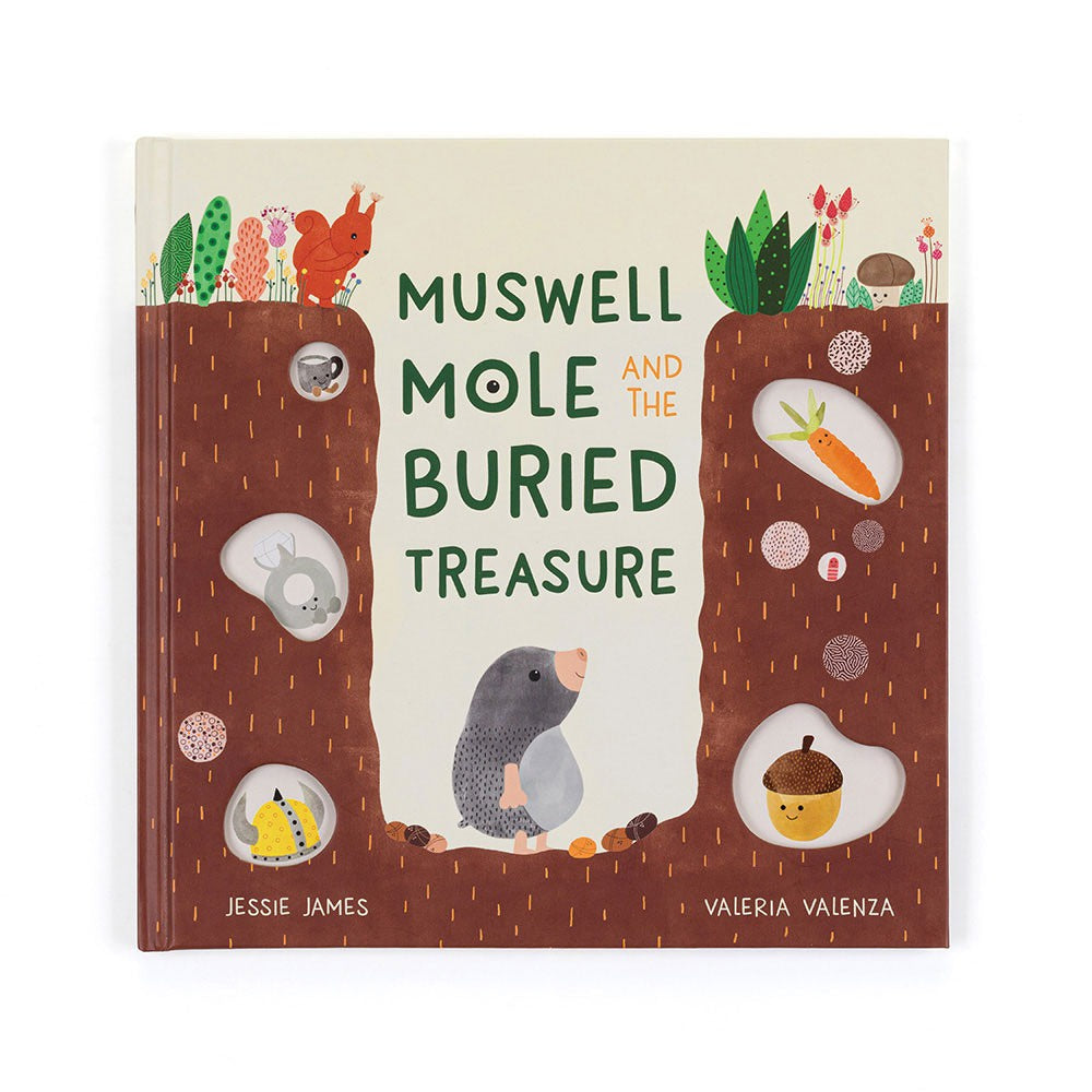 JellyCat Muswell Mole and the Buried Treasure book