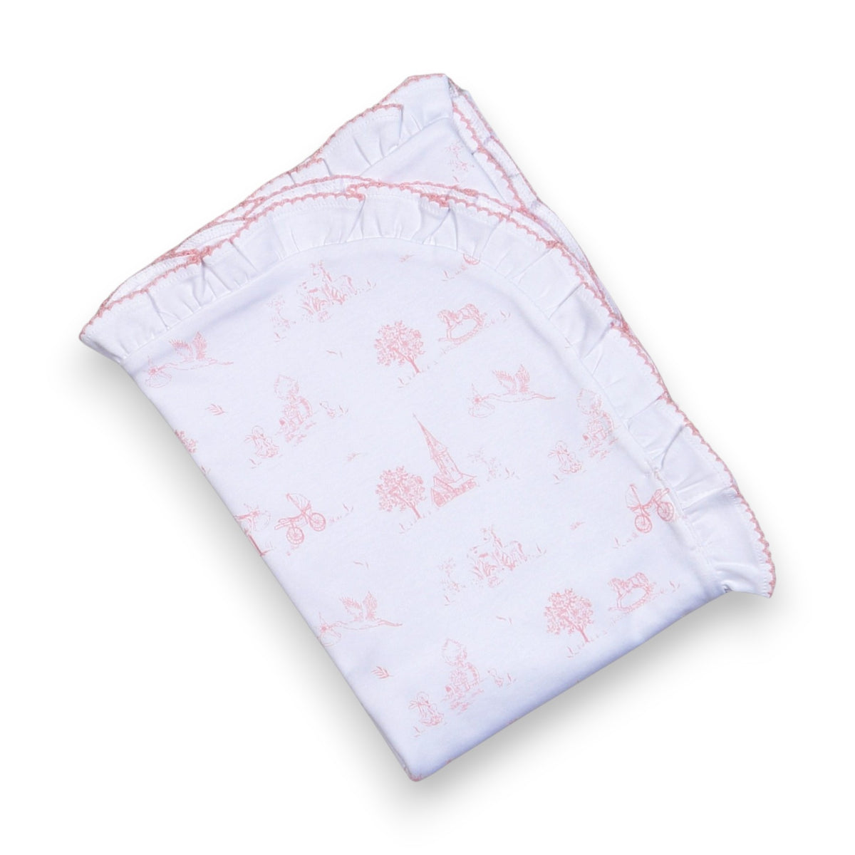 Baby Loren Baby Toile Pima Receiving Blanket