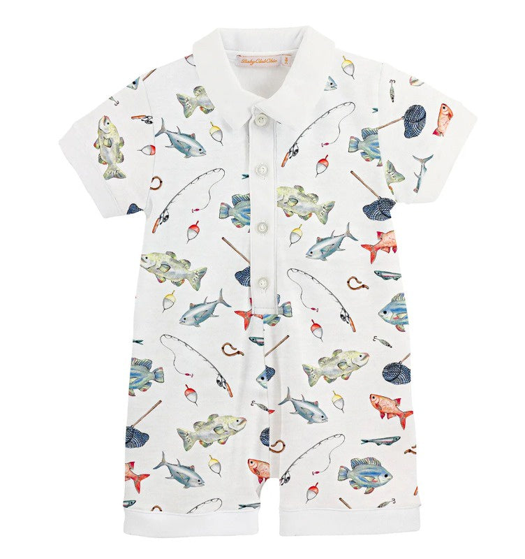 Baby Club Fishing Day Romper W/Collar ROM12211 5301