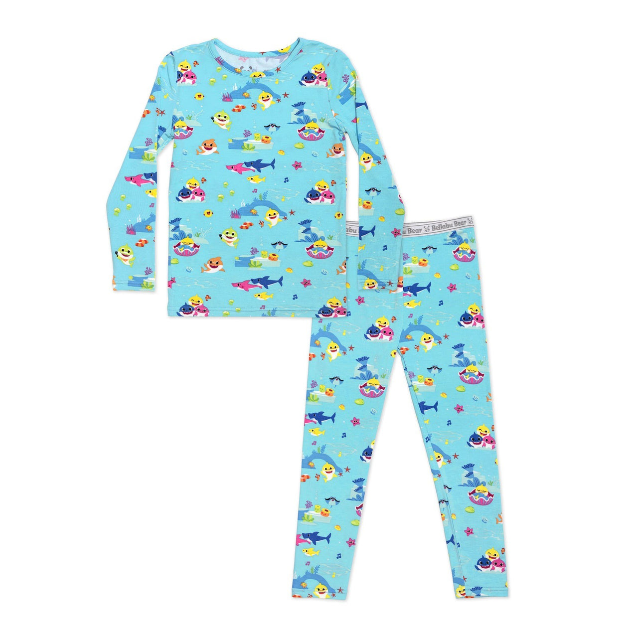 Bellabu Bear Baby Shark Bamboo Kids Pajama Long  5208