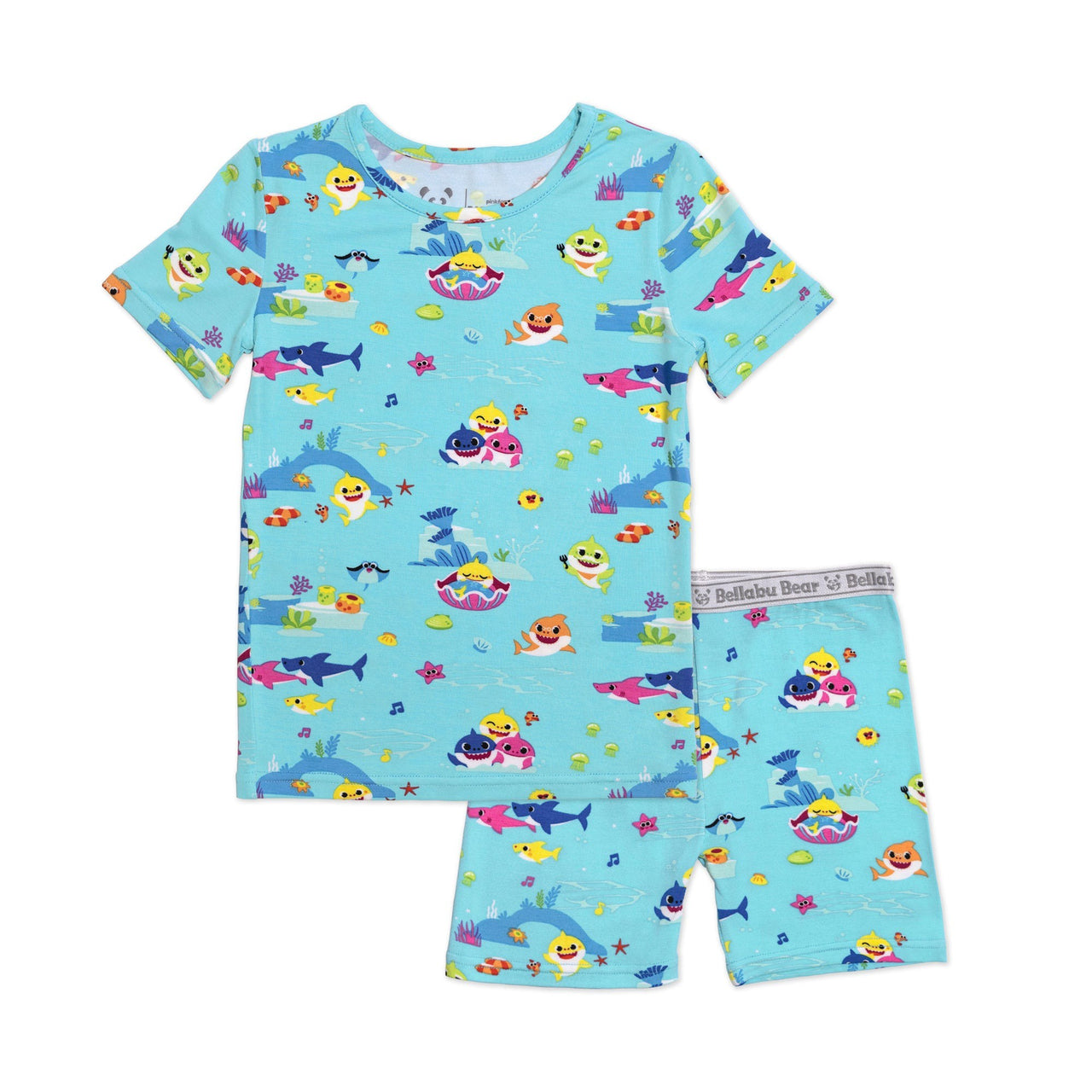 Bellabu Bear Baby Shark Bamboo Knit Pajama Short set 5202