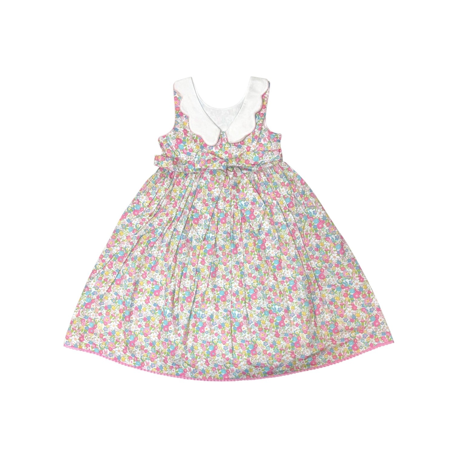 Cotton Kids Spring Flower Scallop Collar Dress CK5215 5303