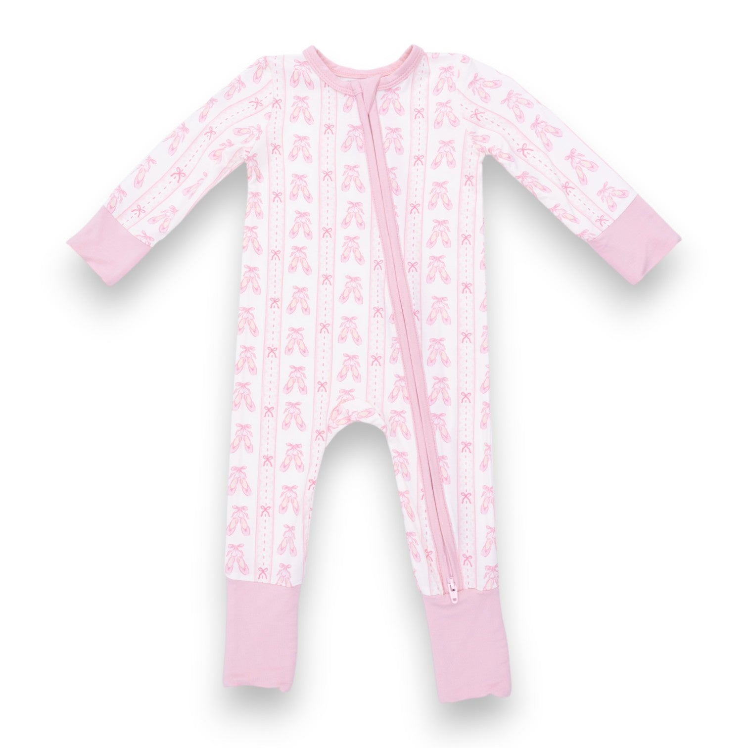 Angel Dear Ballet Shoes Ribbon Stripe Convertible Romper 126-F26-BSR 5308