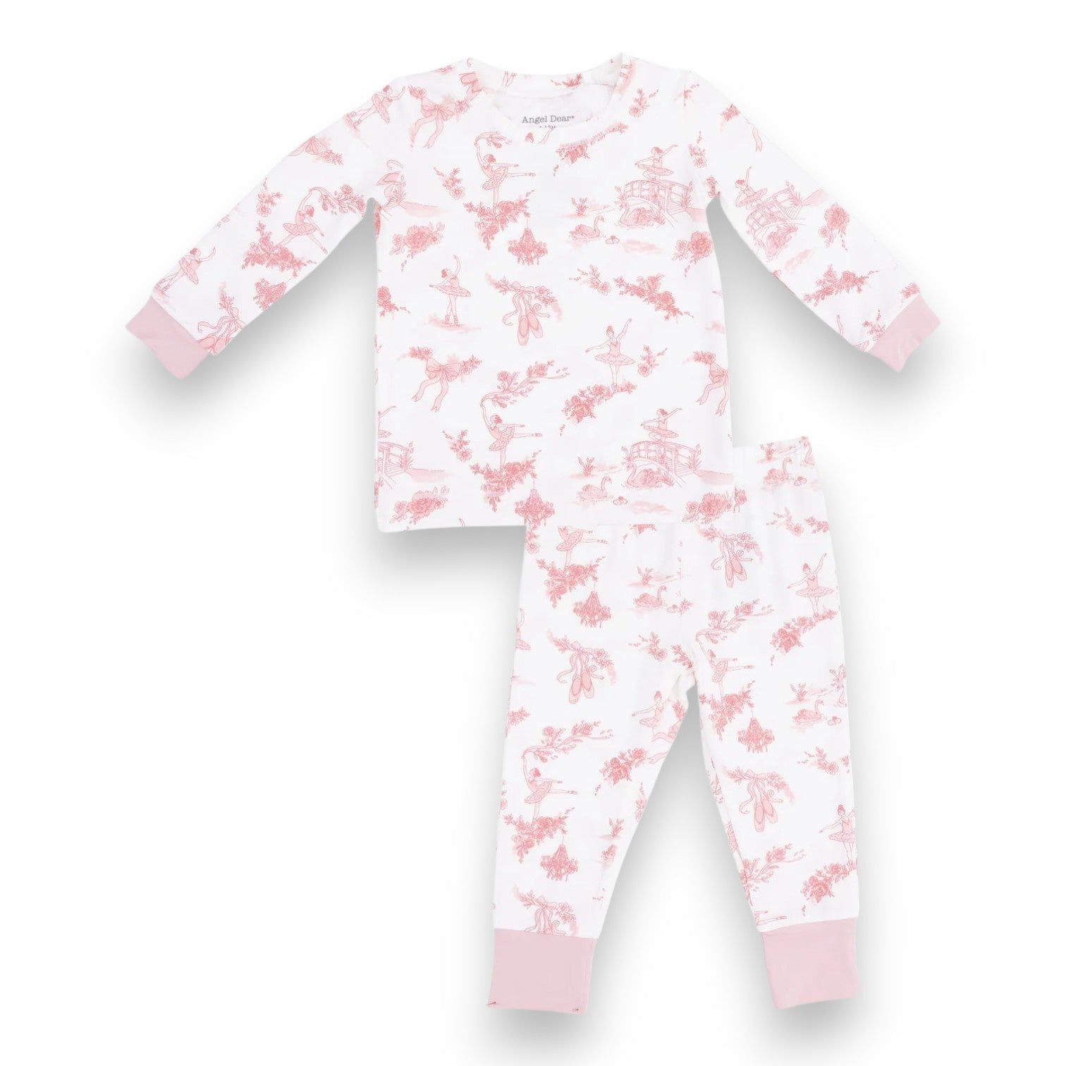 Angel Dear Ballet Shoes Ribbon Stripe Long Sleeve Loungwear Set 171-F26-BSR 5308