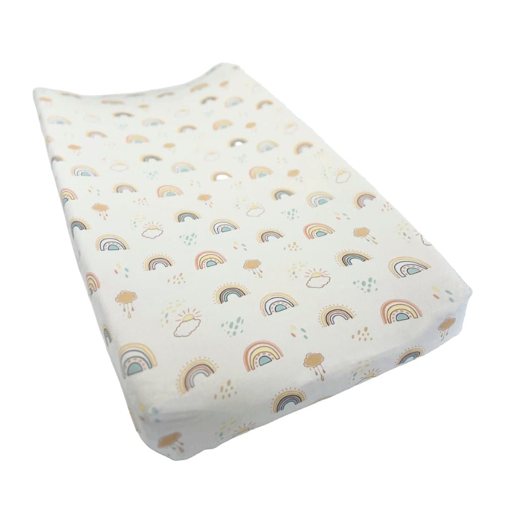 Bellabu Bear Rainbow Changing Pad Cover