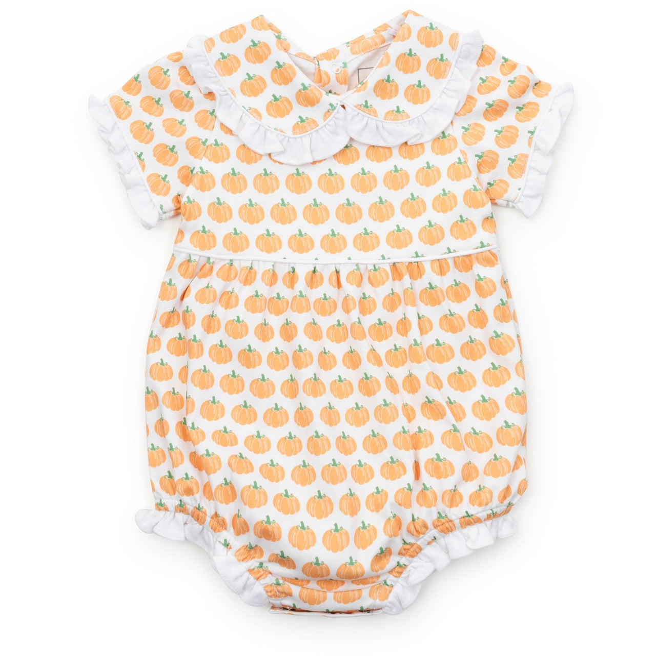 Lila & Hayes Council Girl's Pima Cotton Bubble Harvest Pumpkin 5207