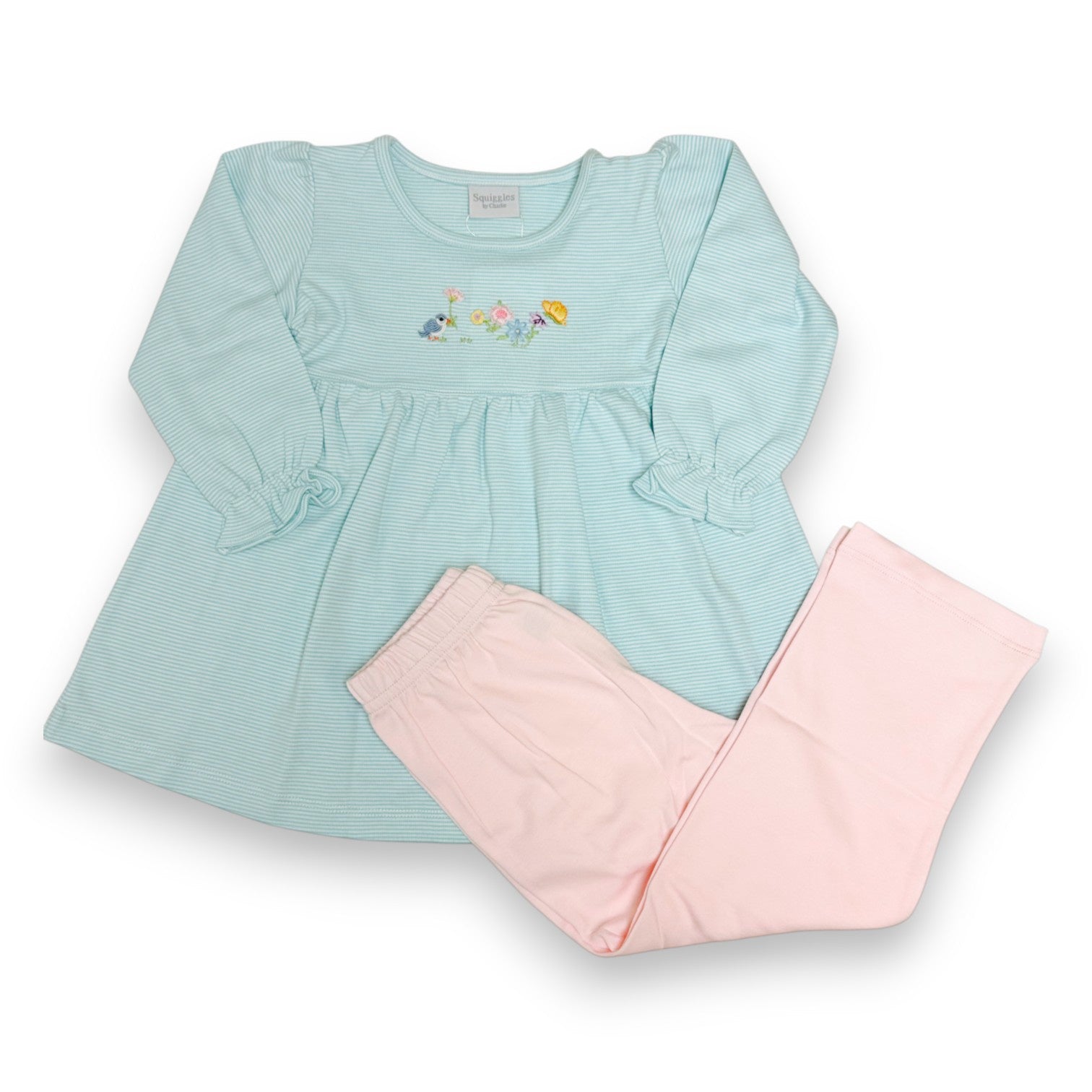Squiggles Blue Bird Song L/S Legging Set W/Yoke 642/338L