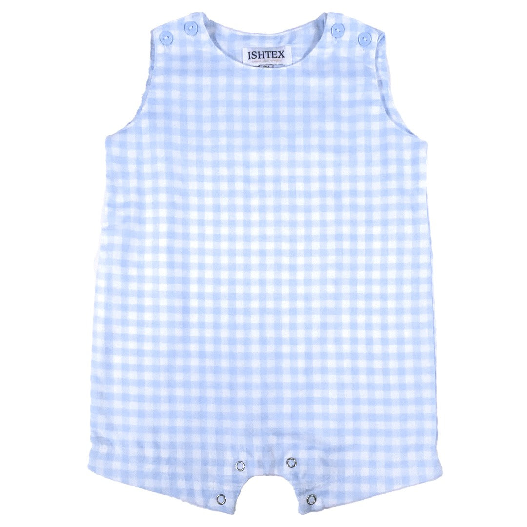 Ishtex Blue Gingham Boy's Bubble 6S049 5302