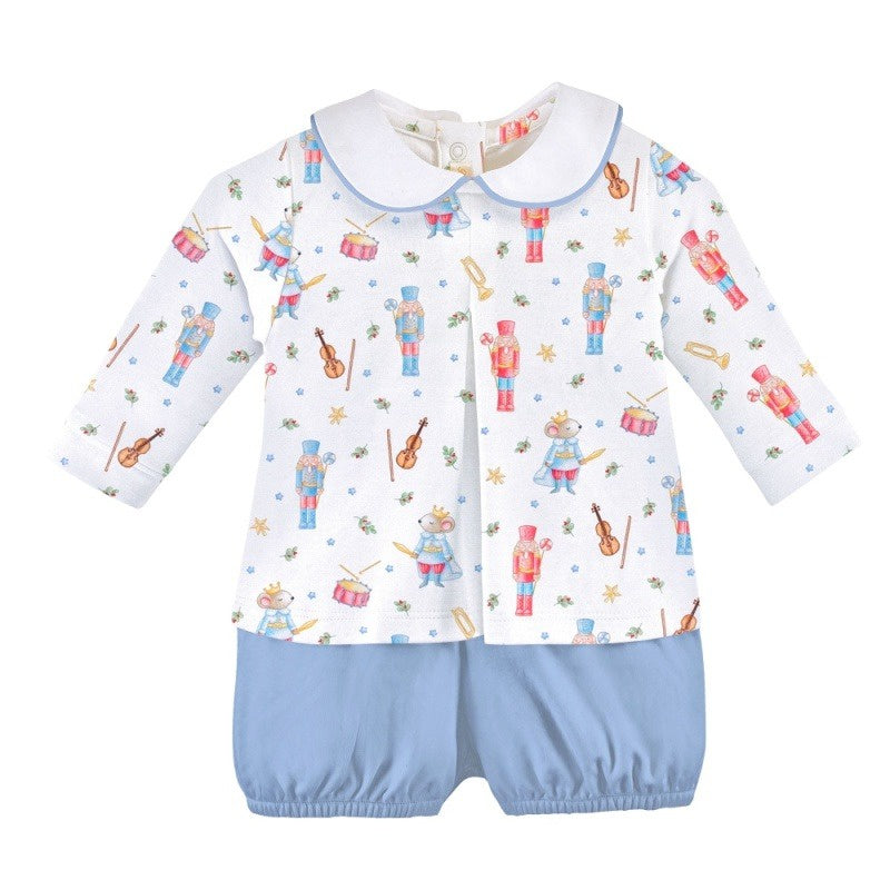 Baby Club Blue Nutcracker Printed Tee & Bloomer Set SET50260 5208