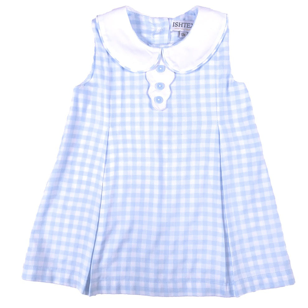 Ishtex Blue Gingham Dress 6S048 5302