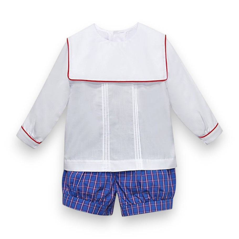 Remember Nguyen Blue Plaid Presley Short Set 2015SS