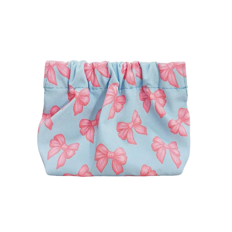 Mavi Bandz Karma Blue Bow Travel Pinch Pop Pouch