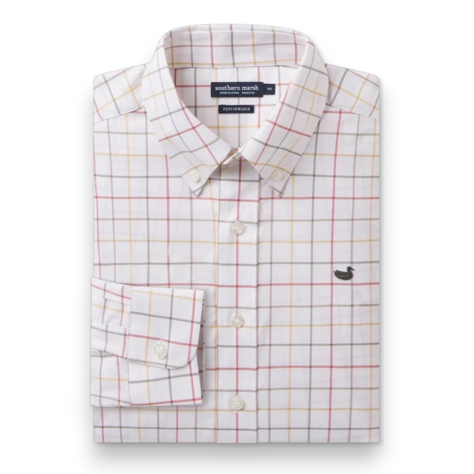 Southern Marsh  Lockhart Windowpane Performance Dress Shirt  YCLTX