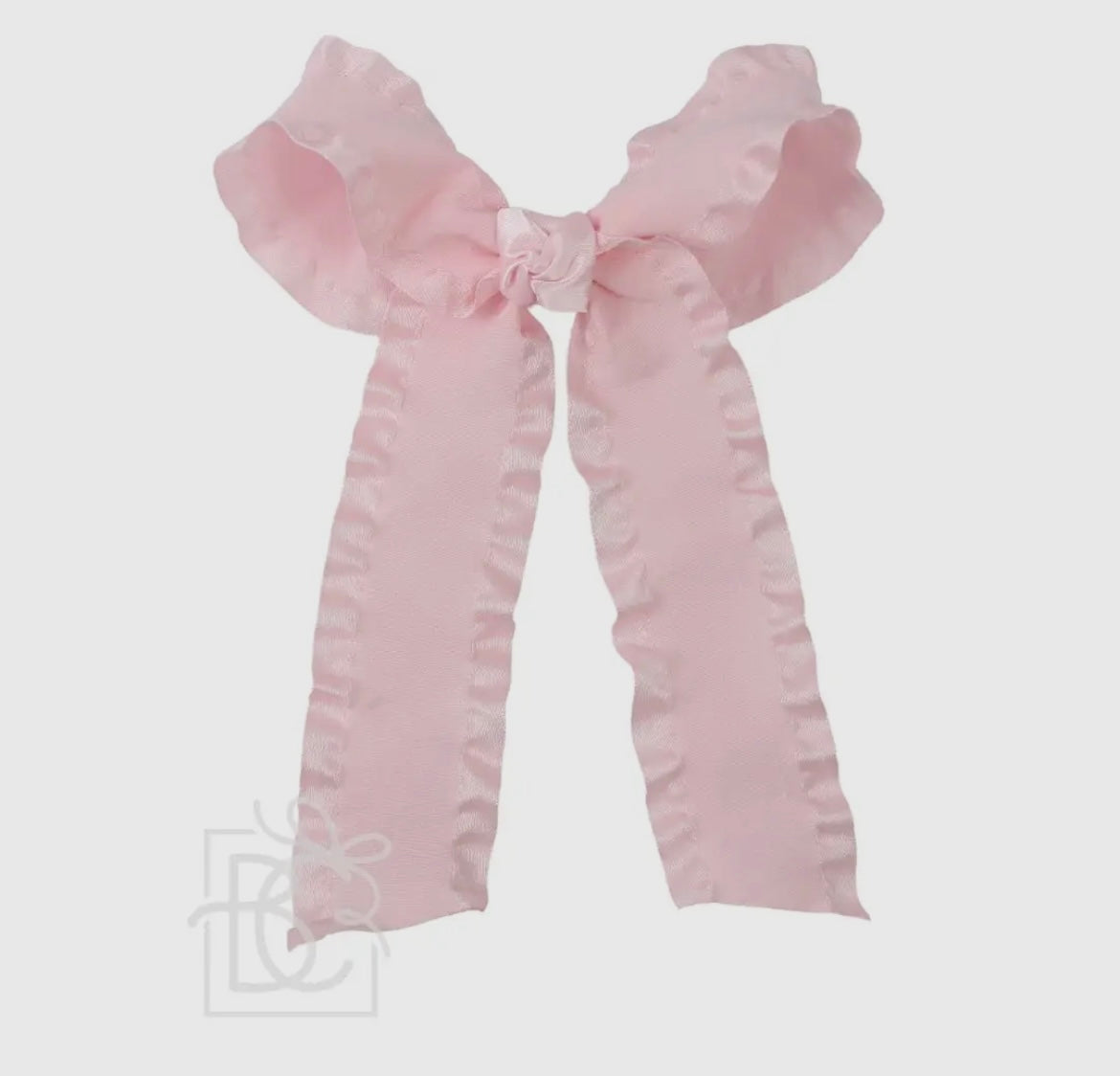 Beyond Creations Double Ruffle Large Bow w/ 6" Tails