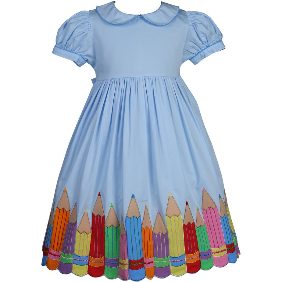 Cotton Kids Blue Pencil Dress CK5108 5207
