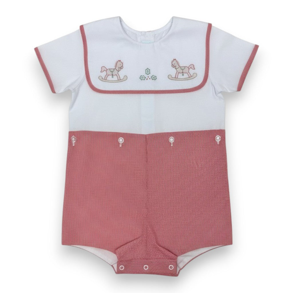 Auraluz Red Check XMas Horse Boy Suit 5016 5309
