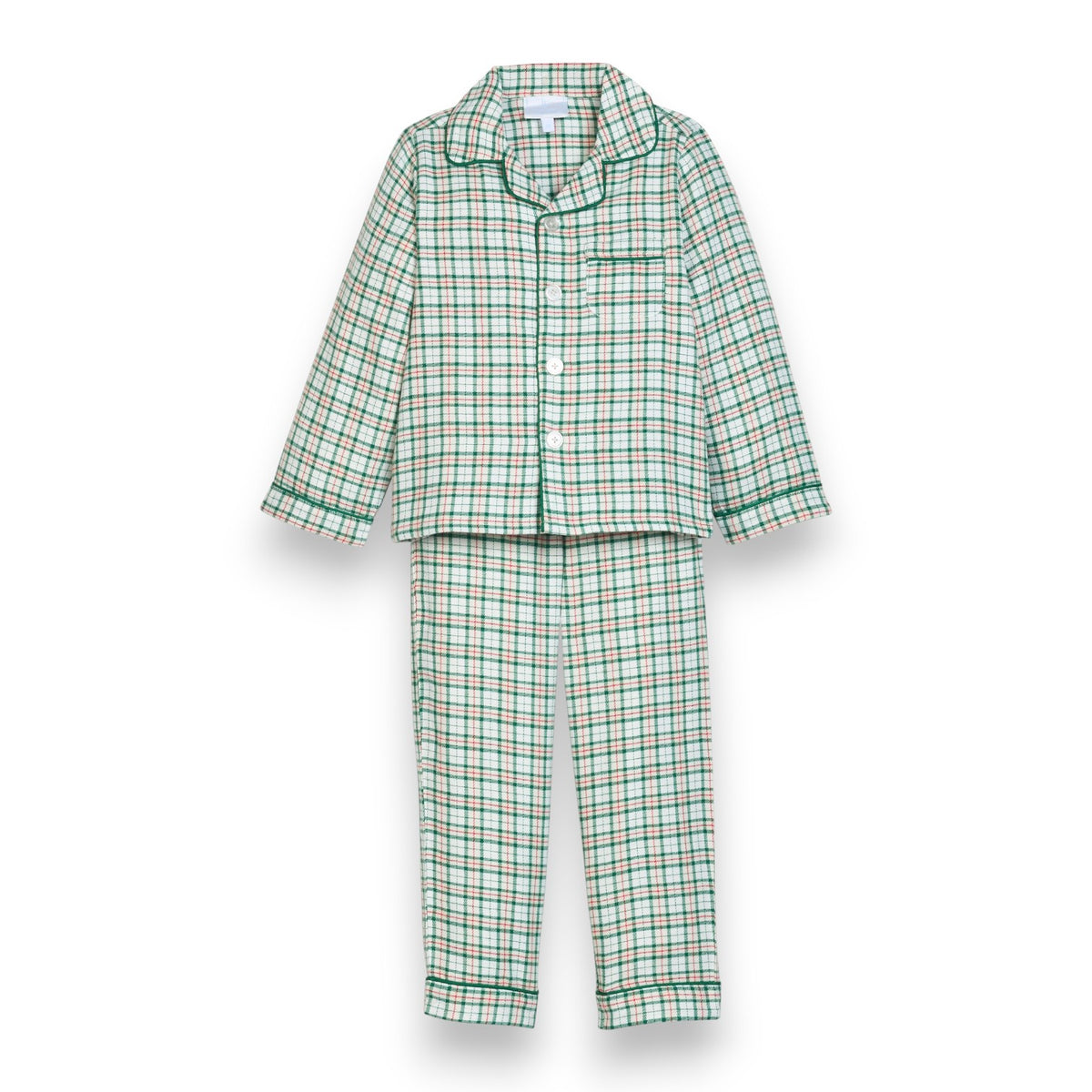 Little English Classic Pajama Set Mistletoe Tartan 5309