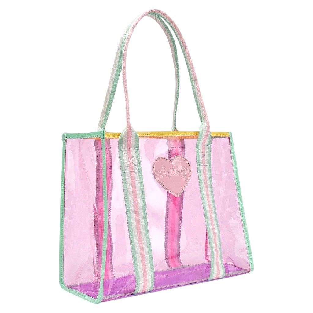 Iscream Color Block Clear Tote Bag