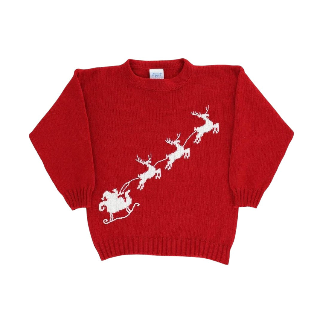 Bailey Boys Crew Neck Sweater Sleigh on Red 460-SW 5208