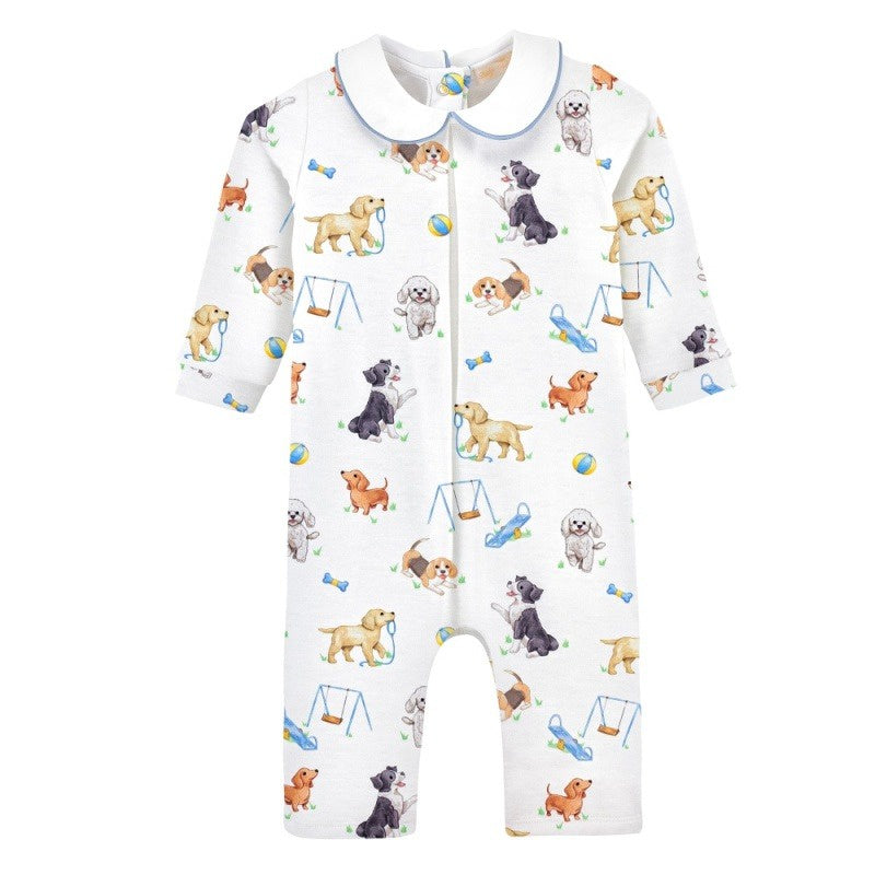 Baby Club Doggie Park Printed Playsuit W/Round Collar PLA05220 5208