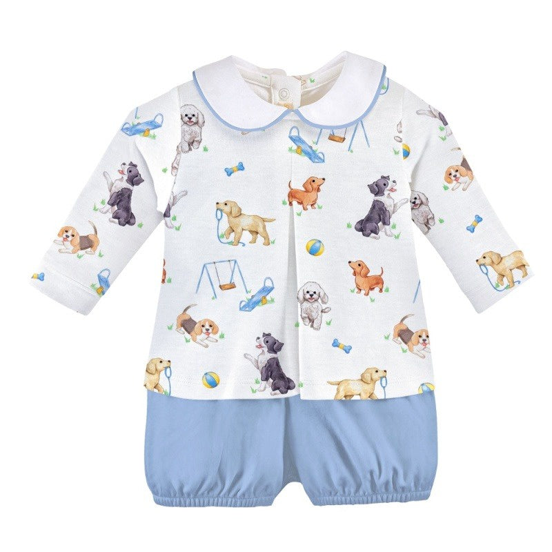 Baby Club Doggie Park Printed Tee & Bloomer Set SET50220 5208