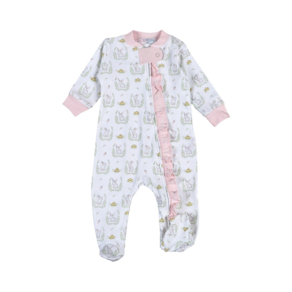 Baby Loren Easter Bunnies Zipper Footie Girl EST-214 5301