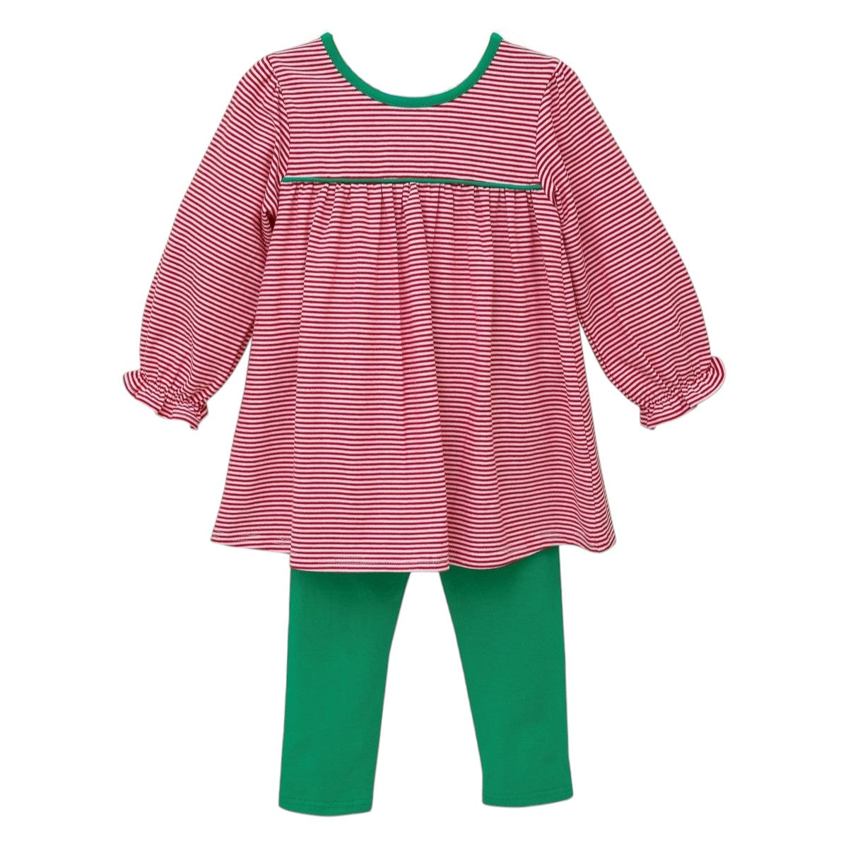 Trotter Street Kids Ellie Pants Set Red Stripe/Green TSK-02166 5208