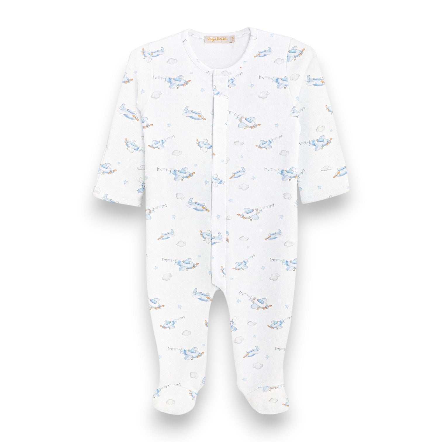 Baby Club Up, Up and Away Printed Pima Footie FOO007362