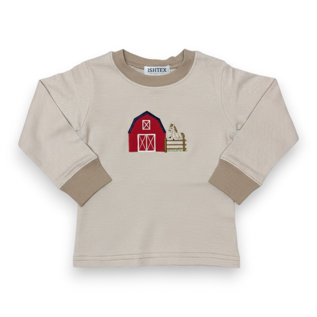 Ishtex Farm Applique Boy's T-Shirt 6F145T 5308