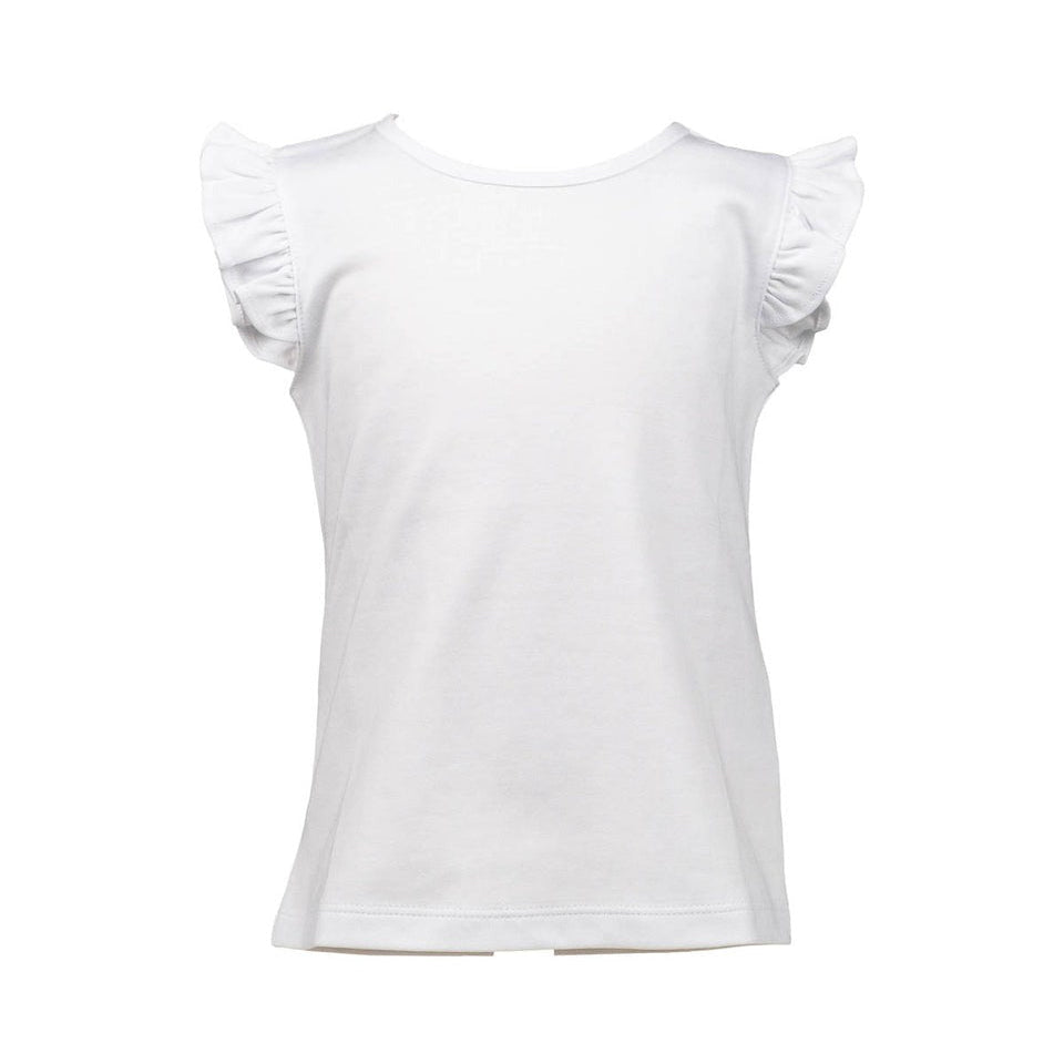 Proper Peony White Pima Flutter Sleeve Shirt 5301