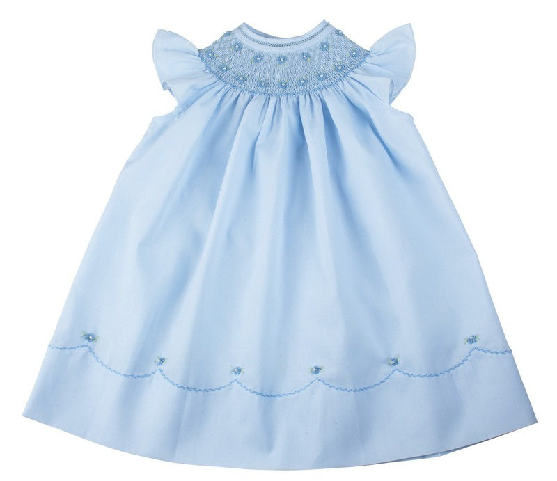 Feltman Brothers Pearl Flower Fly Sleeve Bishop Dress Blue 17446 5206