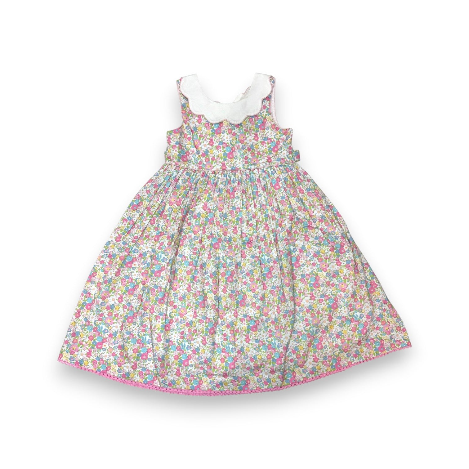 Cotton Kids Spring Flower Scallop Collar Dress CK5215 5303