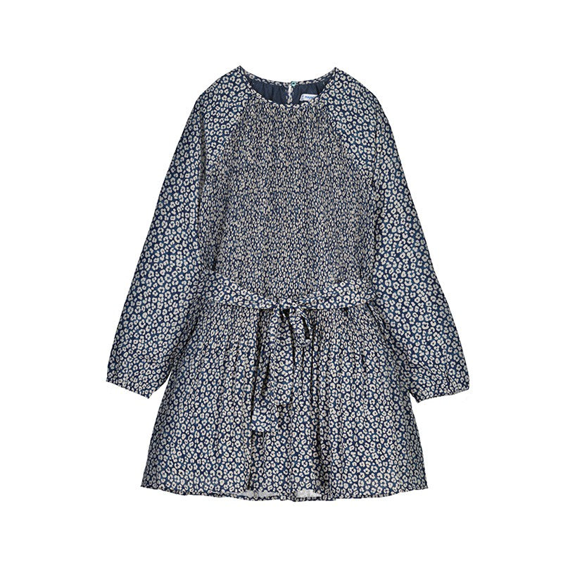 Mayoral Petroleum Pleated Printed Dress 7914 5207