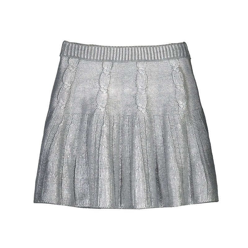 Mayoral Silver Knit Skirt 7902 5207