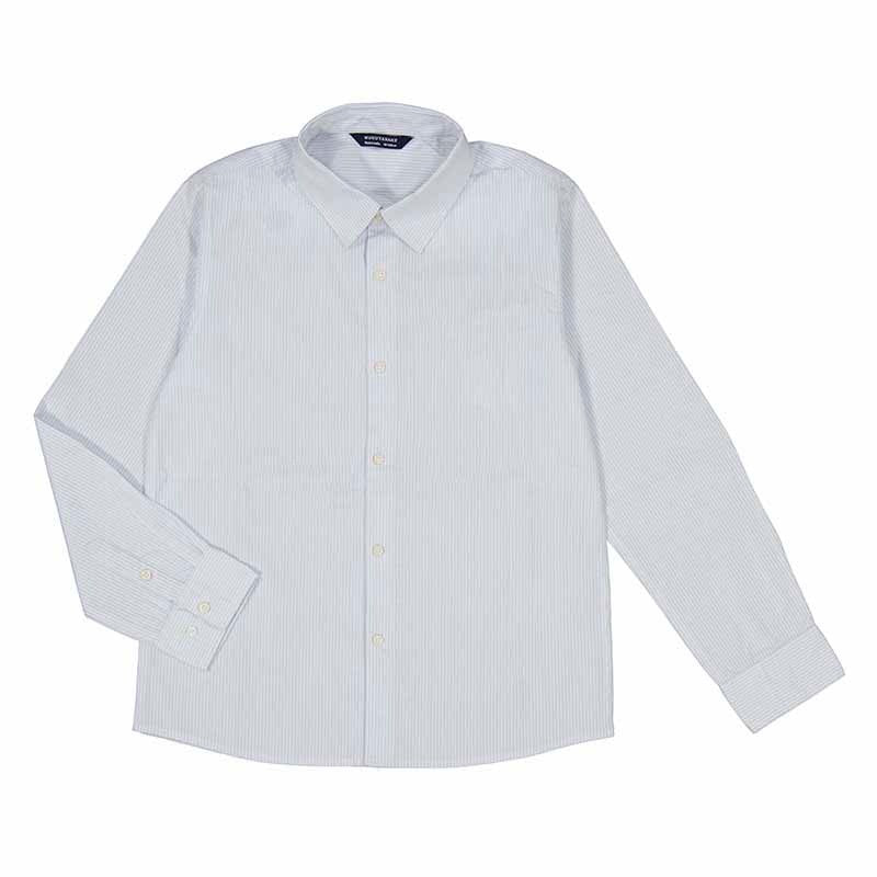 Mayoral Blue/White Stripe Button Down Shirt 6140 5201