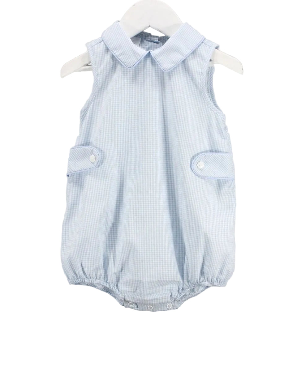 Baby Blessings Gingham in Blue Sean Bubble BB1571 5302