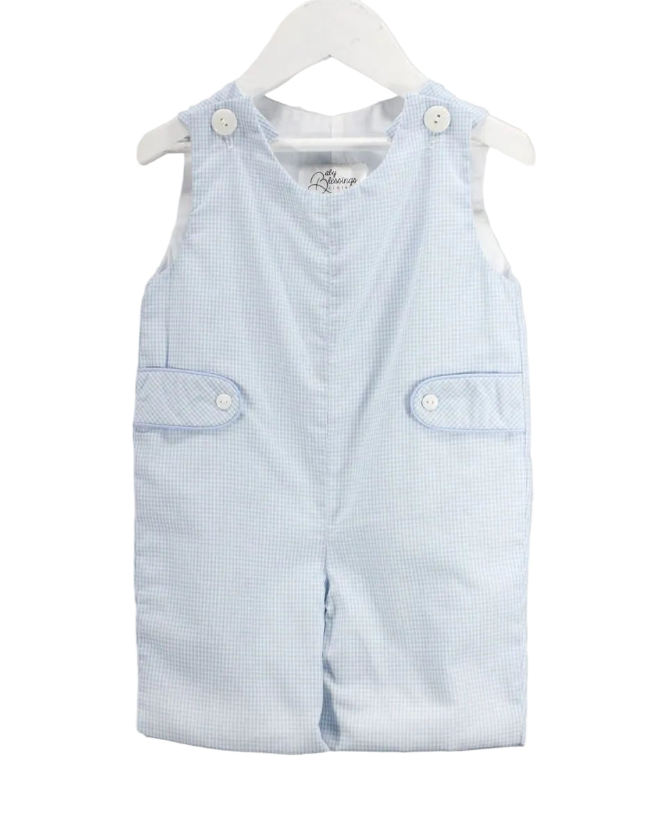 Baby Blessings Gingham in Blue Sean Jon Jon BB1572 5302
