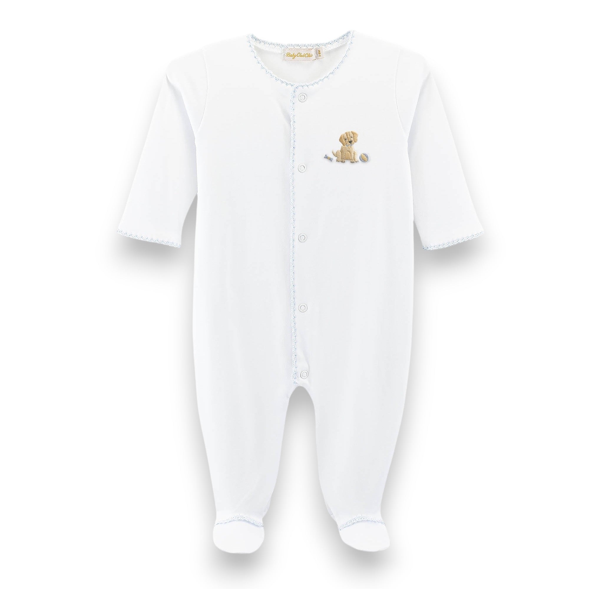 Baby Club Good Puppy Boy Footie W/Crochet Trim FOO1302237