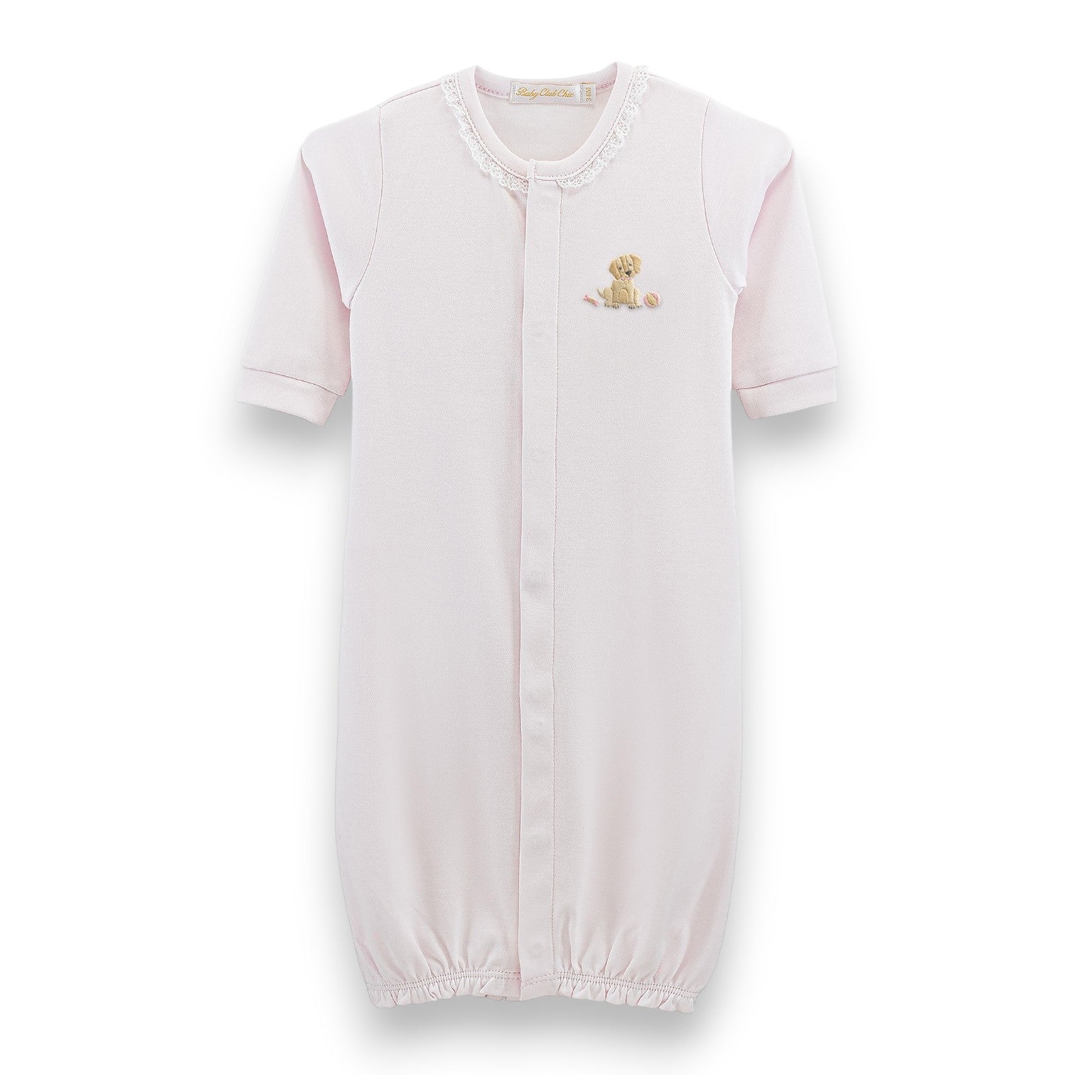 Baby Club Good Puppy Girl Converter Gown W/Lace Pink NIG0101236