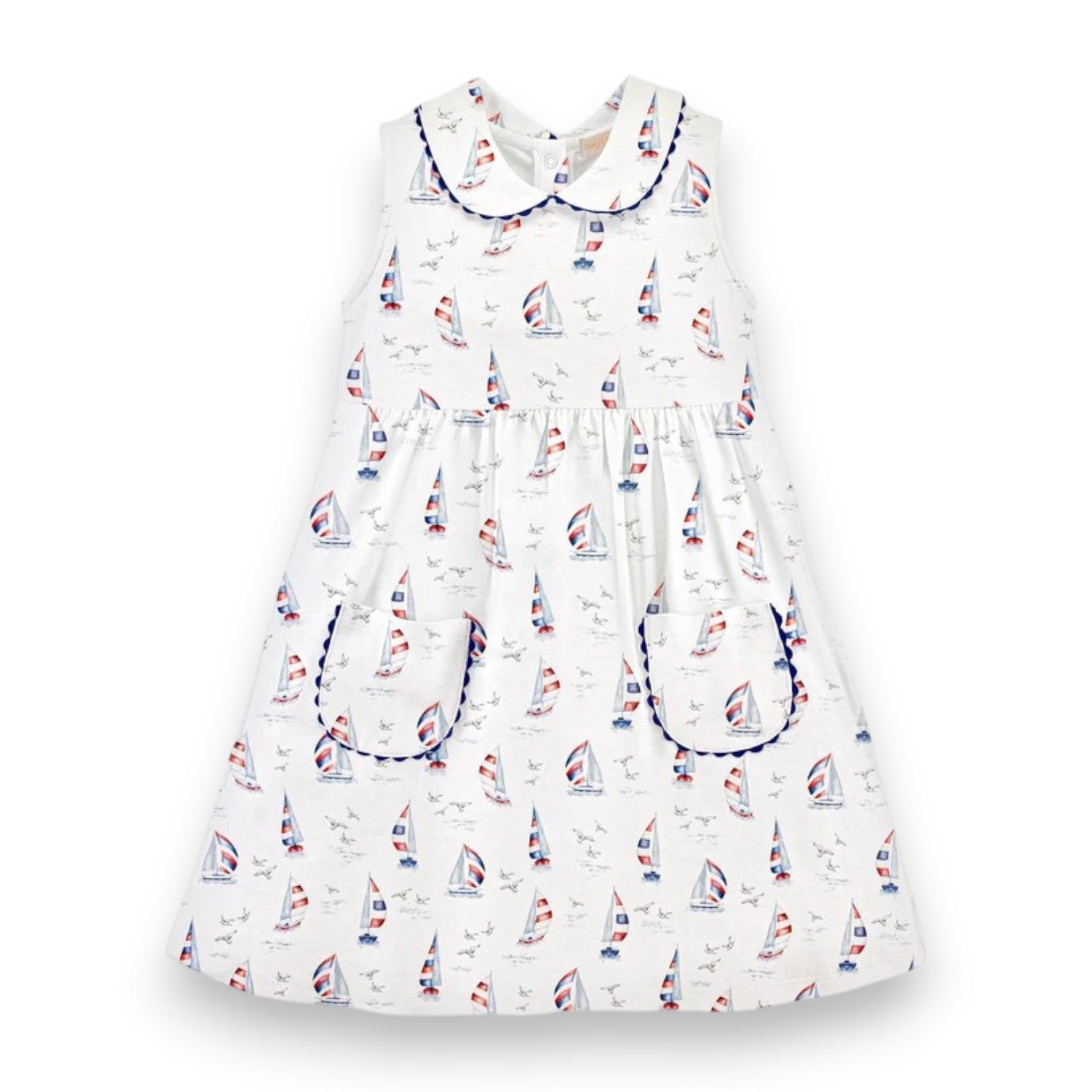 Baby Club Harbor Days Dress W/Collar & Pockets DRE45360