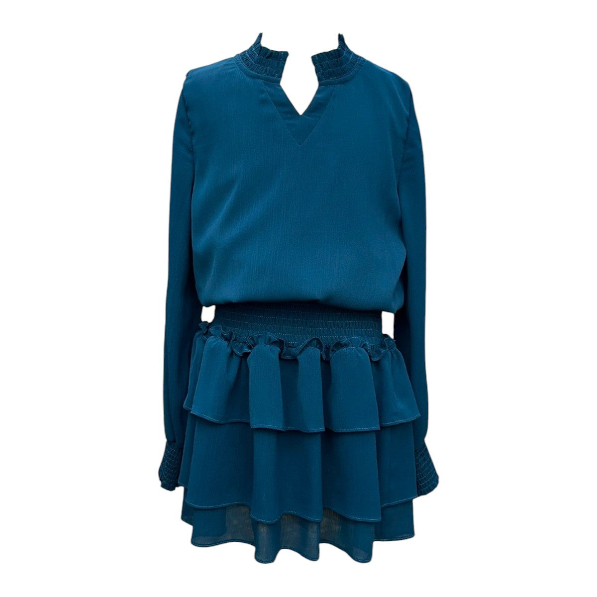 Pleat Harriett Dress Dark Teal 5208