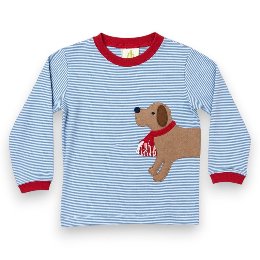 Zuccini Labrador Harry Play Tee Periwinkle Knit
