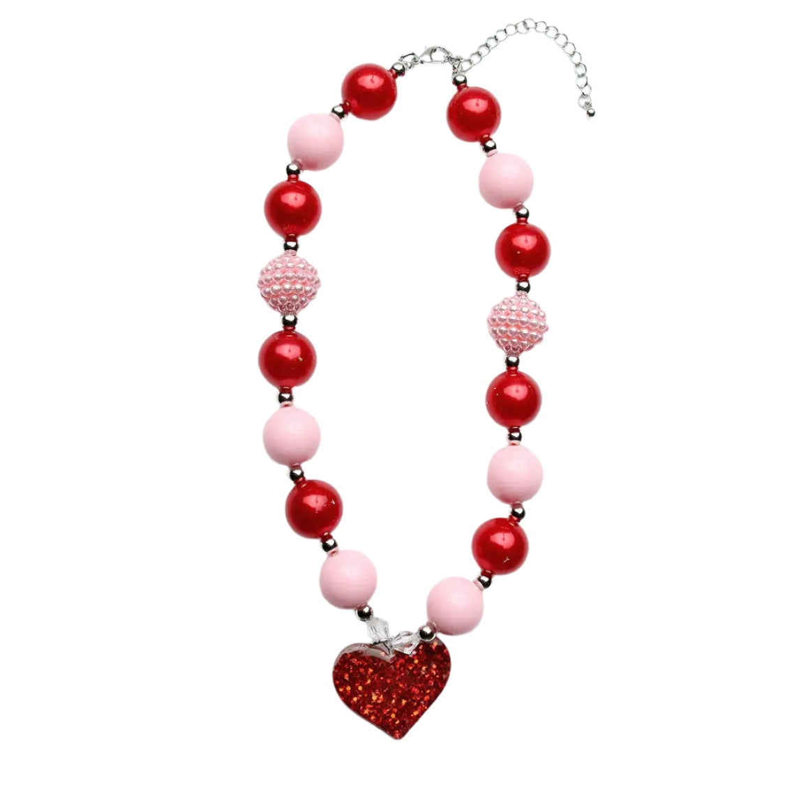 Sparkle Sisters Chunky Heart Necklace
